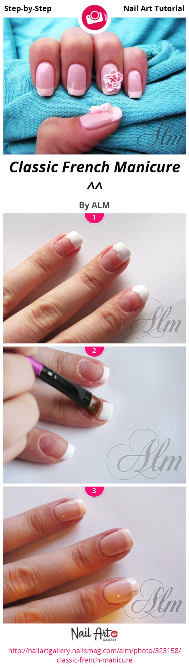 Classic French Manicure ^^ - Nail Art Gallery