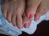 pink zebra nails