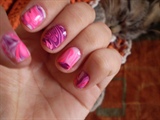 Pink Marble Nail Art