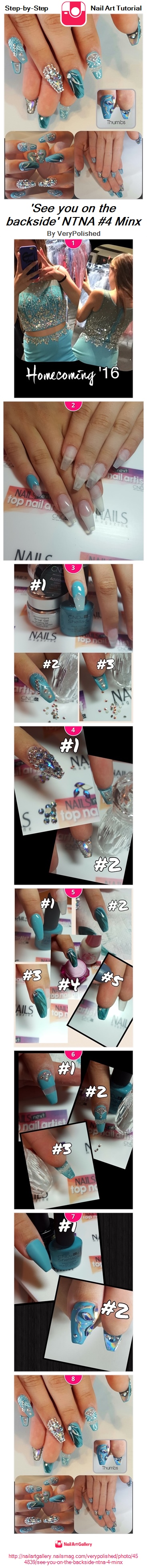 'See you on the backside' NTNA #4 Minx - Nail Art Gallery