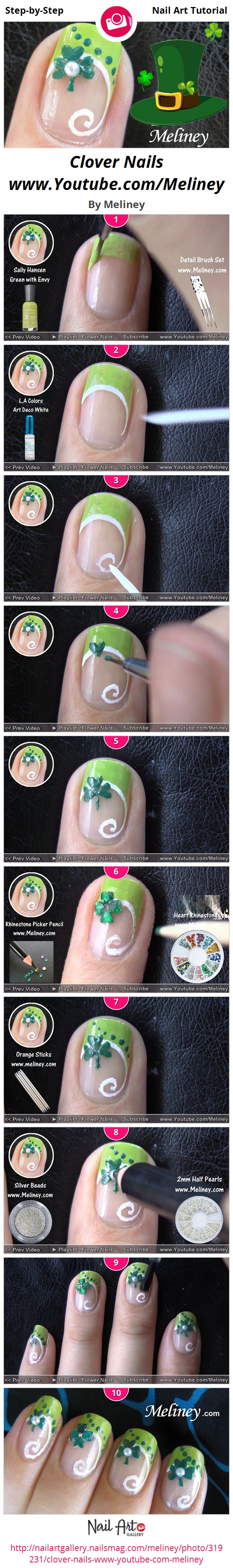 Clover Nails www.Youtube.com/Meliney - Nail Art Gallery