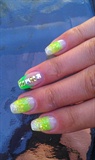 neon glitter with rivets