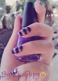 blaster nails purple and silver