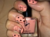 I Love Cats Stamped Nail Design 
