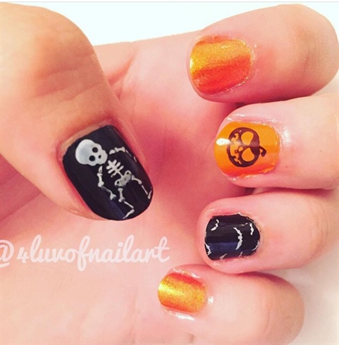 Stamped Halloween Nails