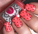 Coral Quilted Nails