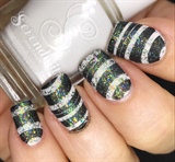 Black And White Watermarble With Flakies