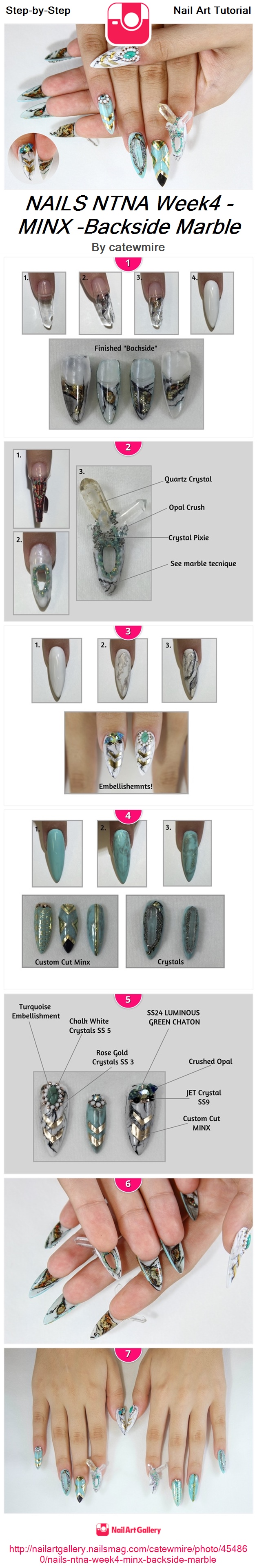 NAILS NTNA Week4 - MINX -Backside Marble - Nail Art Gallery
