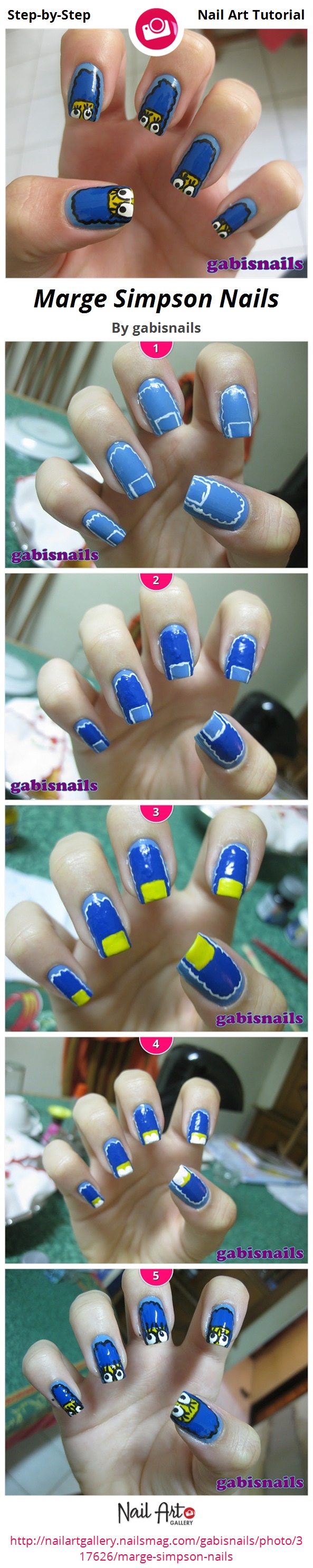 Marge Simpson Nails - Nail Art Gallery