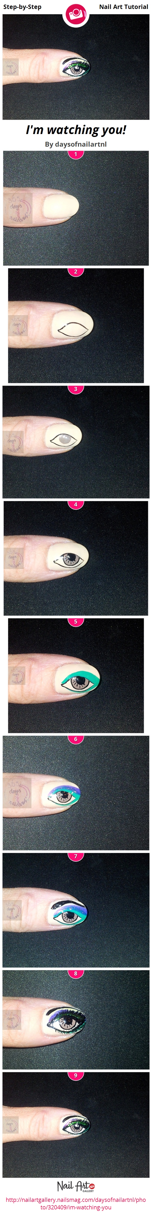 I'm watching you! - Nail Art Gallery