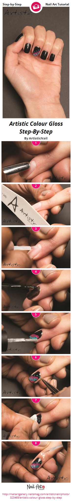Artistic Colour Gloss Step-By-Step - Nail Art Gallery