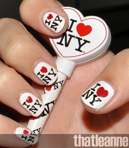 I Love NY, nails, manicure
