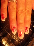french with stamped flowers
