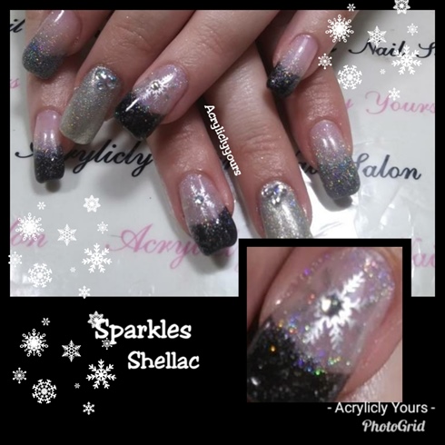 sparkles and snowflakes