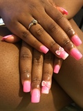 Pretty-N-Pink Dip Acrylic Nails 
