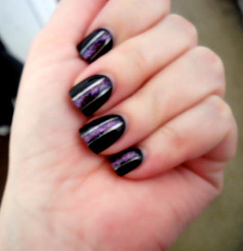 Black &amp; Purple W/Glitter