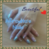 french manicure, silver and white