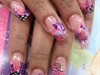 beautiful nail with pink decor
