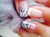 French nails with bears