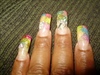 glitters nails