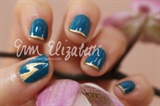 Blue with Gold French