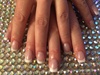 Pink &amp; White Sculptured Acrylic