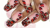 Red Leopard Nails