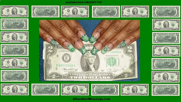 Dollar Bill Nail Art - wide 3