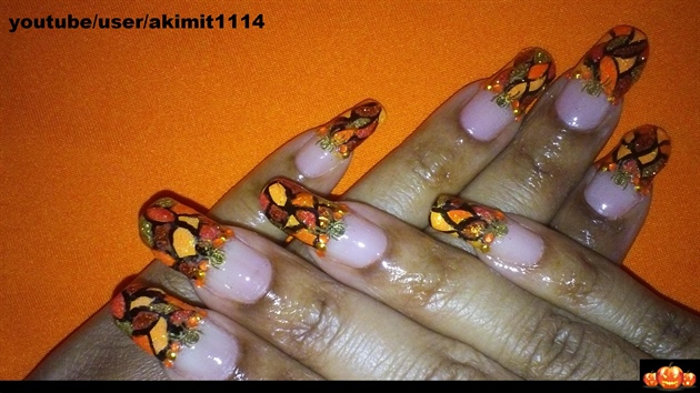 Halloween (Autumn) Nail Design (Natural)