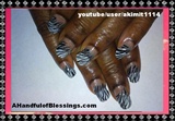 Zebra Nail Design