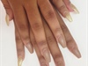 Matte Brown And Gold Nails