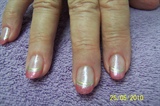 soft pink free edge french double line