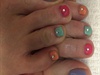 Easter Pedicure With Gelish Polish