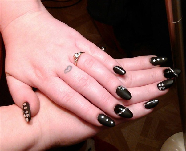 black matte with bling