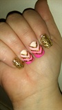 GOLD WITH PINKS 