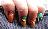 Phineas and Ferb nail design