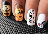 Doraemon nail design
