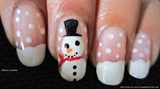 Cute snowman nail design