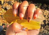 Autumn inspired nail design