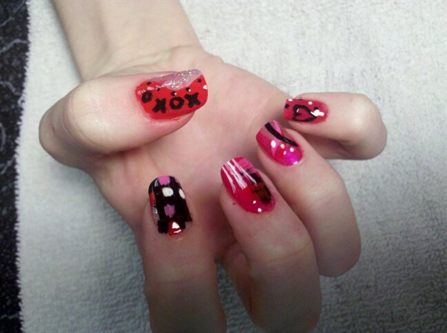 valentines day nails.