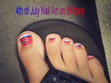 4th of July Toe Art