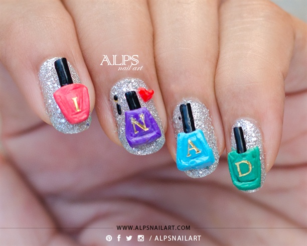 INAD nail art by Alpsnailart