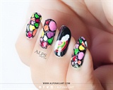 Stained Glass nails tute @alpsnailart