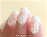 Lace nails/ bridal nail art @alpsnailart