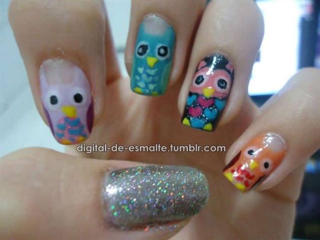 Owl Nails 2