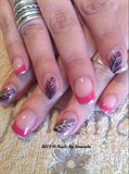 Pink Acrylic..Feathers