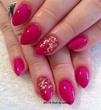 Gel Polish With Glitter Accent Nails