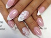 Wedding Nails With 3D Flowers