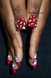 red, white and black animal prints