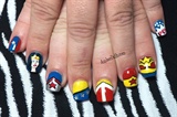 Wonder Woman nail art
